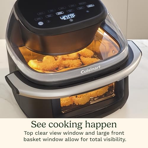 Cuisinart ClearView Large 9-Quart Basket Air Fryer with ClearView Window, Digital Control Panel, 5 Functions, 3 Air Fry Presets, 2 Custom Presets, Easy Clean, PFAS-Free, 3 -Year Warranty, AFC-9
