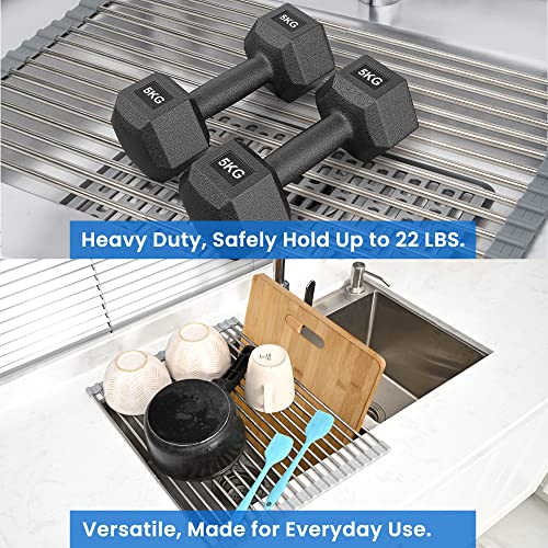 romise Roll Up Dish Drying Rack Over the Sink 12.5"-21.6" Expandable