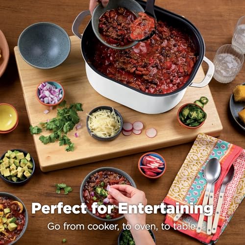 Ninja Foodi PossibleCooker PRO Plus with 11-in-1 Smart Cook System, Thermal Surround Technology, Powerful 1400-Watt Base, Oven safe up to 500º F - White (Renewed)