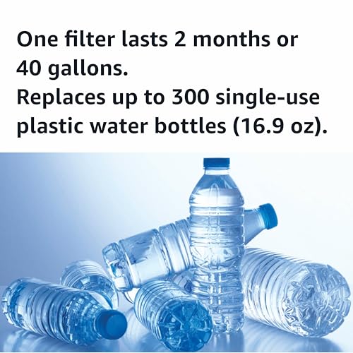 Amazon Basics Enhanced Replacement Water Filters for Water Pitchers, BPA-Free, WQA & NSF Certified, Compatible with Brita Water Pitchers & Drinking Water Filter Systems, 6 Month Filter Supply, 3-Pack