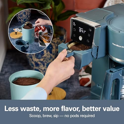 Hamilton Beach 2-Way Drip Coffee Maker & Single Serve Coffee Machine
