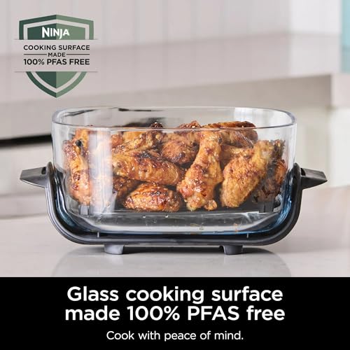 Ninja FN090 Crispi 3-in-1 4QT Portable Cooking System with TempWare Container, 1500W, Recrisp, Air Fry, & Max Crisp, Easy Storage, Crisper Plate, Lid, Cook, Serve & Store, White (Renewed)