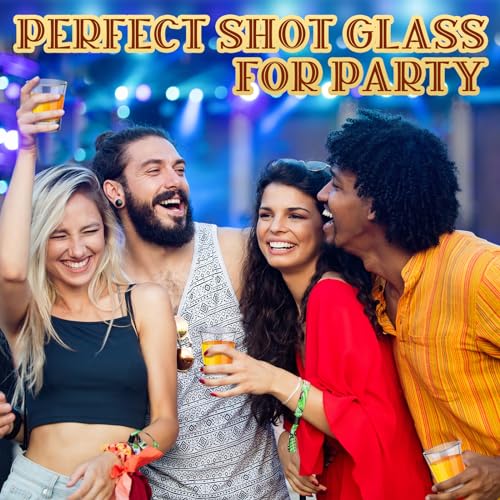 Ziliny 48 Pcs Clear Shot Glasses Set 1.5 oz Small Shot Glasses Bulk for Whiskey Vodka Tequila Espresso Bar Restaurants Home