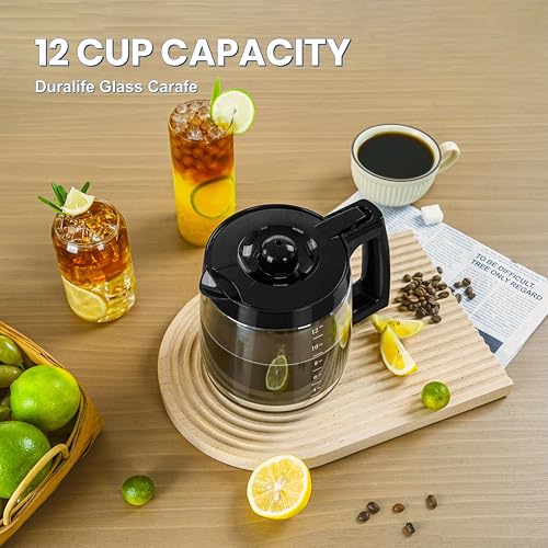 12-Cup Glass Replacement Carafe Compatible with Hamilton Beach Coffee Maker