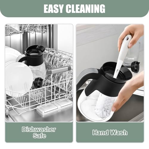 WSEYU 10-Cup Glass Carafe Replacement Compatible with Ninja CM401 CM371 CP301 Specialty Hot & Iced Coffee Makers, Replacement 50 oz Coffee Pot with Brew-Through Lid for Ninja CM300 CM400 CP300 CF091