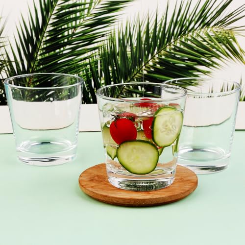 BTGLLAS 9oz Lowball Glasses, 24pc Short Glass Sets - Lead-Free Crystal Drinking Glasses for Water, Mojito, Tom Collins - Premium Bar Glassware & Cocktail Glass Set (24, Small)