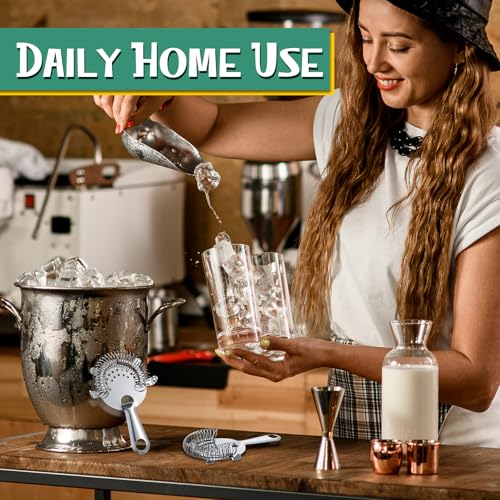 Funnymoom 27 Pack Cocktail Strainer 4 Prong Stainless Steel Bar Bartender Strainer 6 Inches Silver Bar Drink Tool for Bartenders and Mixologists