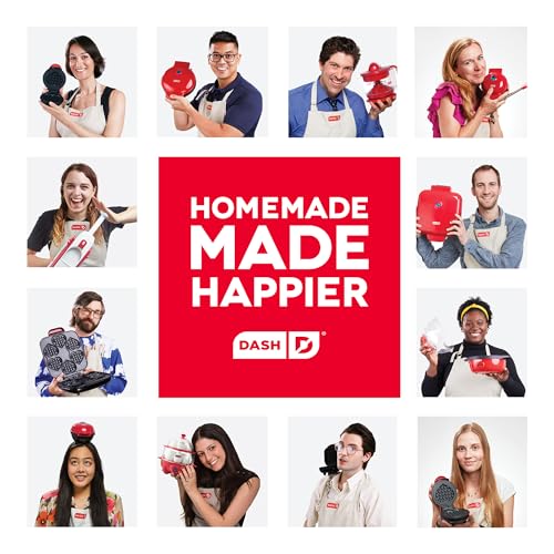 Dash Mini Waffle Maker- Compact Electric Iron for Creative Homemade Treats - Nonstick Surface - Easy-to-Clean - Perfect for Kids & Families - Red