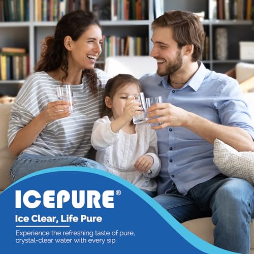 ICEPURE DA29-00020B Replacement for Samsung Water Filter HAF-CIN/EXP HAF-CIN DA29-00020B-1 RF28HMEDBSR RF263BEAESR RS25J500DSR RF263TEAESG RWF0700A HDX FMS-2 DA97-08006A-1 RF4287HARS RF28HFEDBSR 3PACK