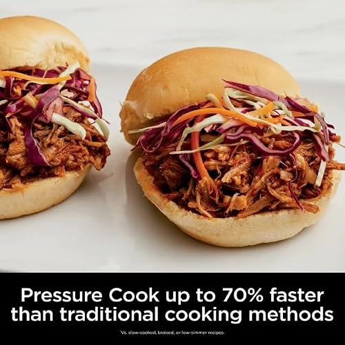 Ninja Foodi OS300 10-in-1 6.5-Quart Pro Pressure Cooker Air Fryer Multicooker, Stainless, Indoor grill’s wide temperatureCyclonic Grilling Technology 500F, Smoke Control System (Renewed)