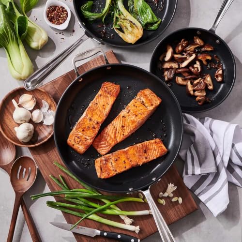 All-Clad Black Nonstick 12-Inch Skillets Set of 3, 834, 1034, 1234