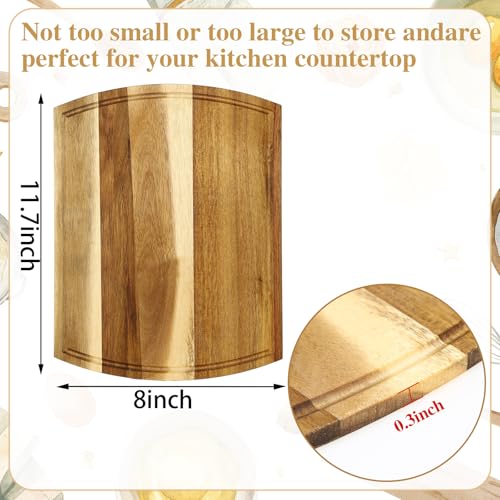 Patelai 12 Pack 11.7 x 8 Inch Large Cutting Boards Bulk Wooden Kitchen Chopping Boards for Crafts DIY Wedding Housewarming Gift(Acacia)