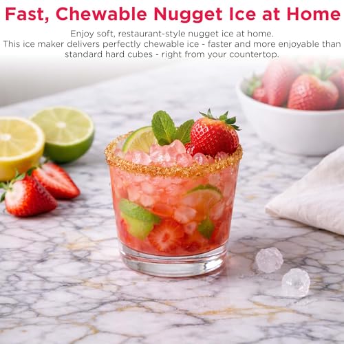 FRIGIDAIRE Touchscreen Nugget Ice Maker, Countertop Ice Machine, Sonic Ice Maker with 33 lbs. Capacity, Slate