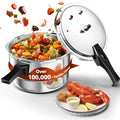 WantJoin 11Qt Aluminum Pressure Cooker w/Release Valve & Multiple Protective Devices,Pressure Canner Compatible with Gas & Induction Cooker,Canner Rack Included
