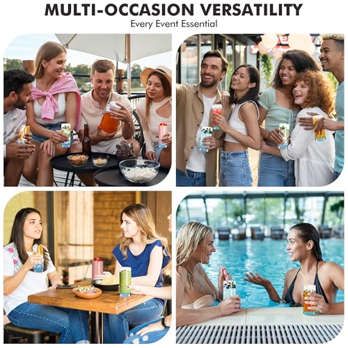 GLAZVIA Blue Highball Glasses Set of 6,13oz Drinking Glass Cups for Mixed Drink Cocktail, Beer, Mojito, Water and Juice,Thick Tall Crystal Glassware for Kitchen, Restaurant, Home Bar and Parties