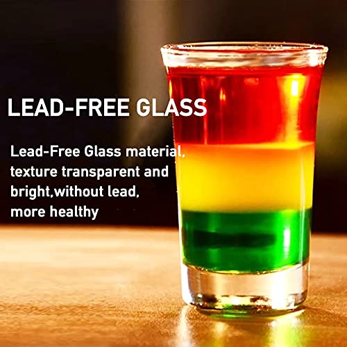 Aoeoe 40 Pack Shot Glass Bulk Set with Heavy Base, 1.5 Ounce Whiskey Shot Glasses, Clear Shot Glasses Set, Round Shot Glass Bulk, Small Shot Cups for Vodka, Whiskey, Tequila, Espresso, Liquor