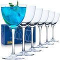 VIFVOR Martini Glasses Set of 6, Nick and Nora Glasses - 6oz Hand Blown Lead-Free Crystal Cocktail Glasses for Martini, Manhattan, Negroni, Aperitifs - Elegant Bar Glassware in Gift Box