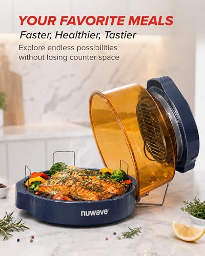 Nuwave Pro Plus 2 Air Fryer Oven, Infrared Countertop Convection, No Defrost No Preheat, Triple Combo Heating, 10-in-1 Multicooker, PFAS & BPA Free, 10LB Capacity, Dishwasher Safe Parts, 20660V03U