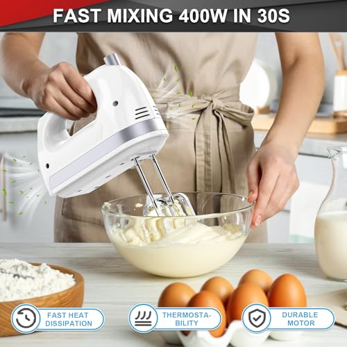 Lord Eagle Hand Mixer Electric Handheld 400W 5-Speed Lightweight