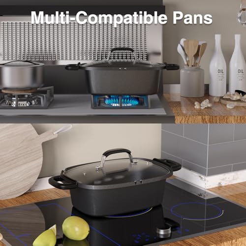 Anfilank 10-in-1 Programmable Slow Cooker with Timer, 6.8 Quart Crock Pot, Presets to Sous Vide, Bake, Sauté, Cook Rice& More, Nonstick Dishwasher-Safe Pot, Adjustable Temp&Time, Stainless Steel