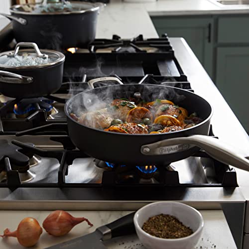 Calphalon Premier 3.5 Quart Sauce Pan with Lid, Hard-Anodized Nonstick Cookware with MineralShield Technology, Dishwasher & Oven Safe