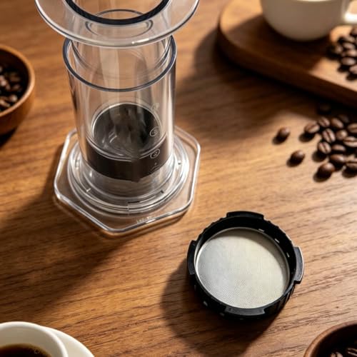 3Pack Reusable Filters Compatible with Aeropress Coffee Maker, 316 Stainless Steel 0.2mm Ultra-Thin Coffee Filters
