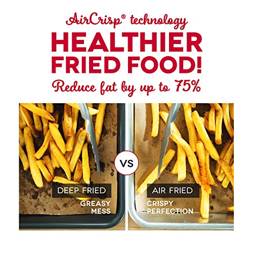 Dash Deluxe Air Fryer -Has AirCrisp® Technology - Adjustable Temperature Control & Auto Shut-Off Feature - Compact Nonstick Basket - 3 Quarts - Aqua