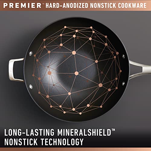 Calphalon Premier 3.5 Quart Sauce Pan with Lid, Hard-Anodized Nonstick Cookware with MineralShield Technology, Dishwasher & Oven Safe