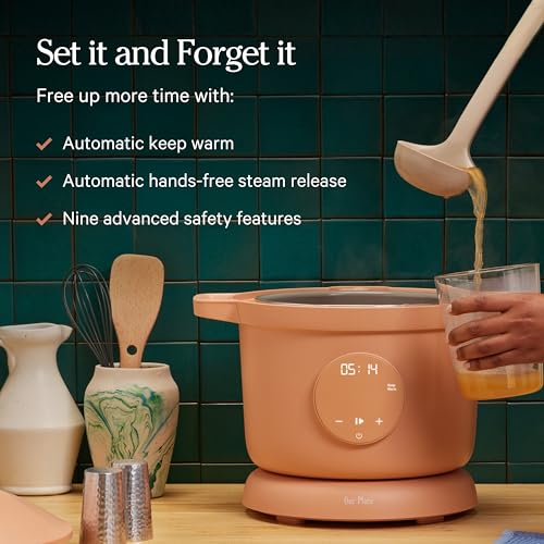 Our Place Dream Cooker | 6 Qt Ceramic Nonstick Multicooker & Pressure Cooker with Touchscreen Controls & Auto Steam Release | 4 Modes: Pressure Cook, Sauté/Sear, Slow Cook & Warm | Steam