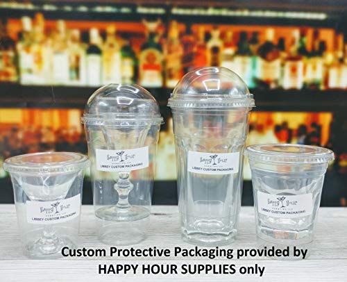 Set of 6 Happy Hour Supplies 12 oz Frosted Collins/Zombie Glass w/Signature Cocktail Picks