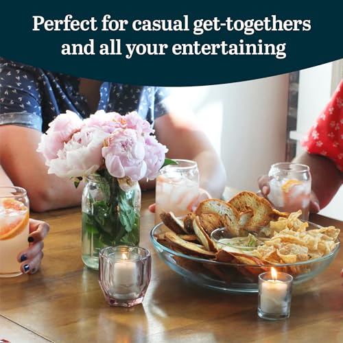 Libbey Classic Can Shaped Drinking Glasses Set of 4, Clear Kitchen Glass Tumbler, 16 Oz, Dishwasher Safe Glass Cups Set for Beverages and Cocktails