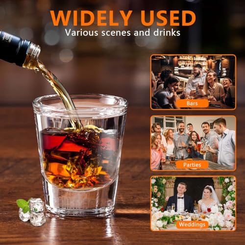 OBTANIM 18 Pack Shot Glasses, 1.5 oz Clear Shot Glass Cups Set with Heavy Base for Bar Restaurants Home