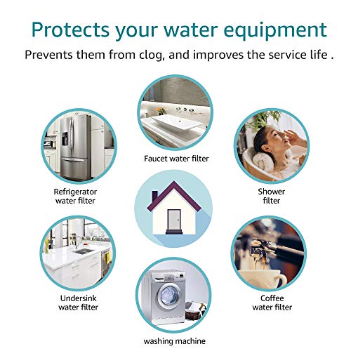 AQUA CREST AP110 Whole House Water Filter, Sediment Filter, 5 Micron, Replacement for 3M® Aqua-Pure AP110, Culligan® P5, APEC, GE FXUSC, Whirlpool®, Any 10" x 2.5" Home Water Filter, Pack of 6