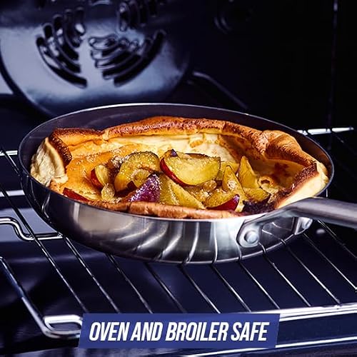 Blue Diamond Cookware Tri-Ply Stainless Steel Ceramic Nonstick, 1.6 QT Saucepan Pot with Lid, PFAS-Free, Multi Clad, Induction, Dishwasher Safe, Oven Safe, Silver