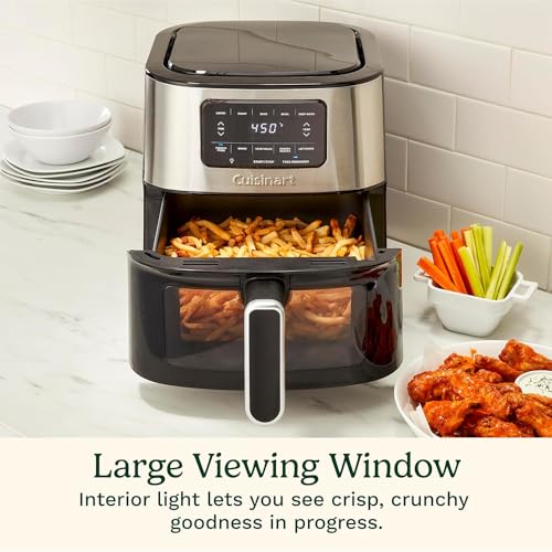 Cuisinart AIR200 Air Fryer Oven 6-Qt Basket Air Fryer Stainless Steel Bundle with 2 YR CPS Enhanced Protection Pack