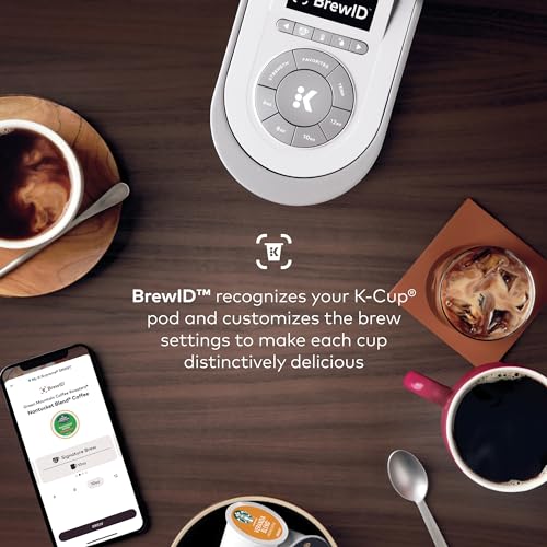 Keurig K-Supreme SMART Single Serve Coffee Maker With WiFi Compatibility, 4 Brew Sizes, And 66oz Removable Reservoir, Compatible with Alexa, White