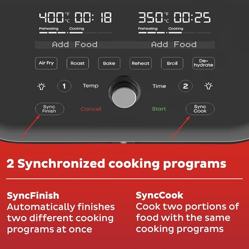 Instant Pot Vortex Plus XL 8QT ClearCook Air Fryer, Clear Windows, Custom Programming, 8-in-1 Functions that Crisps, Broils, Roasts, Dehydrates, Bakes, Reheats, from the Makers of Instant Pot, Black