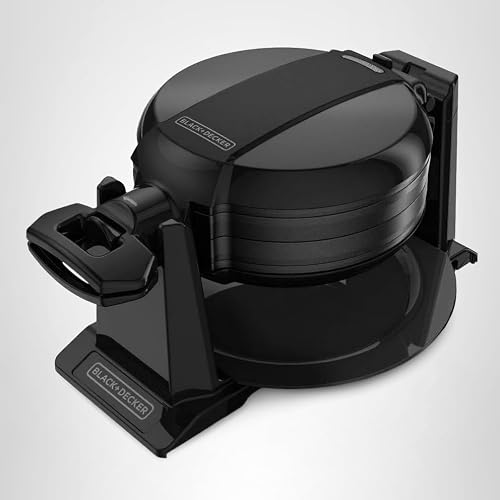 BLACK+DECKER Rotating Waffle Maker, Black, WMD200B
