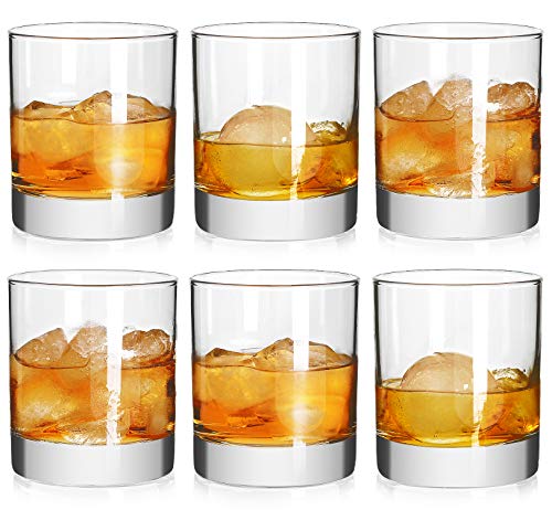 Rock Style Old Fashioned Whiskey Glasses 11 Ounce, Short Glasses For Camping/Party,Set Of 6