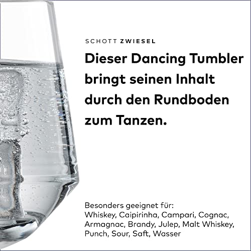 ZWIESEL GLAS Pure Dancing Tumbler (Set of 2), Dancing Cocktail Glasses, Dishwasher-Safe Tritan Crystal Glasses, Made in Germany (13 Ounce)