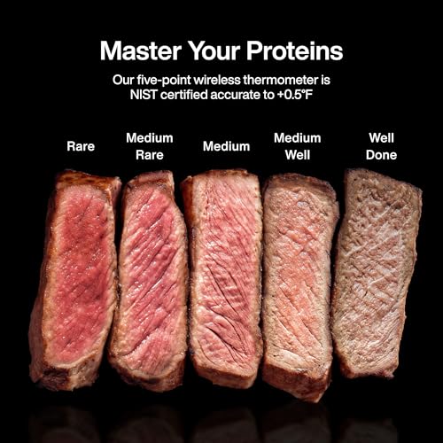 Typhur Sync 8QT AI Smart Air Fryer with Built-in Wireless Meat Thermometer, 9-in-1 XL Non Toxic Ceramic Airfryer, 450°F Max, Cooks 6lb Whole Chicken, Quiet & Dishwasher Safe, 120V