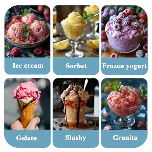 Ice Cream Maker Attachment for Kitchen Aid Stand Mixer, 2 Quart, Ice Cream & Sorbet Gelato Maker Machine, Fits 4.5Qt and Larger Stand Mixers, with 2 Ice Cream Holder