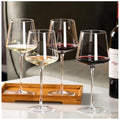Physkoa 18OZ Red Wine Glasses Set of 4-LeadFree Crystal Wine Glass with Tall Long Stem【Hand Blown Italian Style】 Stemmed Square Wine Glasses Gifts for Home Party