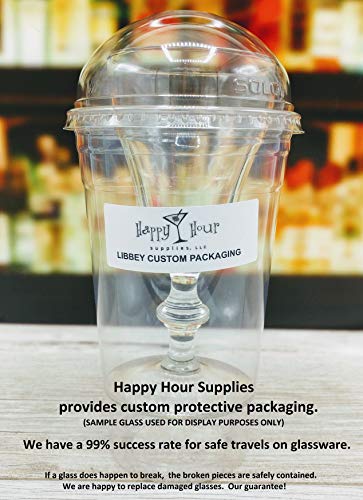 Set of 6 Happy Hour Supplies 12 oz Frosted Collins/Zombie Glass w/Signature Cocktail Picks