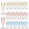 Plastic Champagne Flutes 40 Pack, 5.5 Oz Clear Disposable Plastic Champagne Glasses, Wine Glasses Cups for Wedding Celebration Birthday Party Valentines Wine Tasting New Years Eve Party Supplies