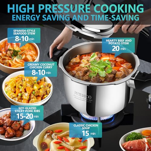 Premium Stainless Steel Small Pressure Cooker 3 quart | 8 Safety Features & Quick Cooking | stovetop pressure cookers;instant pot pressure cooker;olla de presion pressure cooker 3+qt mini