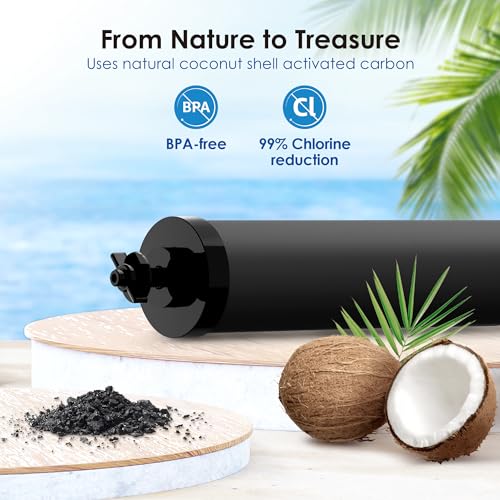 Waterdrop Black Water Filter, Replacement for Berkey®, Purewell®, ProOne®, BB9-2® Carbon Filters, Waterdrop Gravity Water Filter System, NSF/ANSI 42&372 Certified Water Filter, 2 Pack