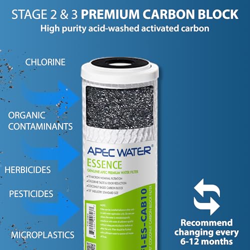 APEC Water Systems Filter-Set-ES High Capacity Replacement Pre-Filter Set for Essence Series Reverse Osmosis Water Filter System Stage 1-3