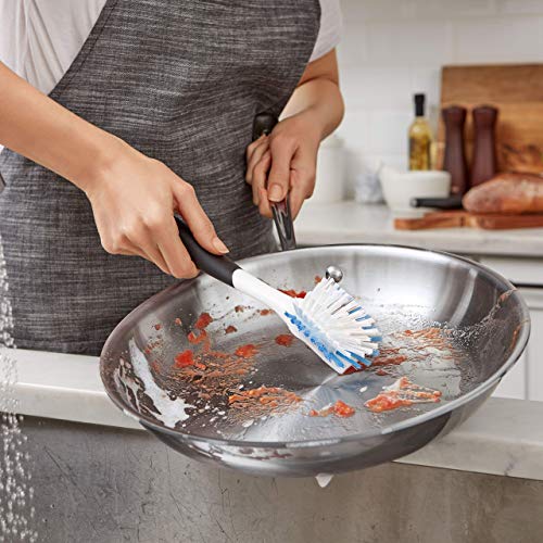OXO Good Grips Dish Scrub Brush with Non-Slip Handle, Nylon Bristles