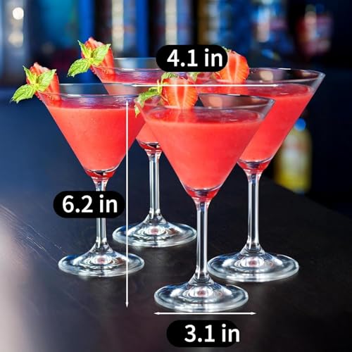 PARACITY Martini Glasses, Hand Blown Premium Martini Glasses, Perfect for Cocktails, Martinis (4)